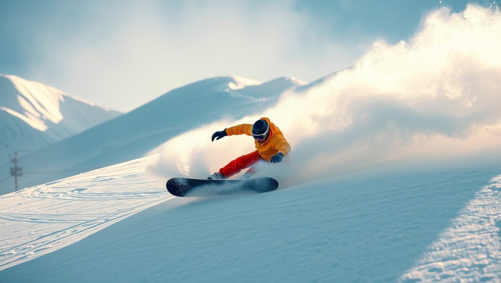 Cách chụp ảnh đẹp khi snowboard