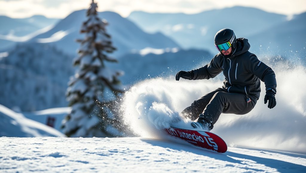 Cách dừng an toàn khi snowboard