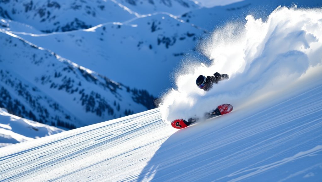 Cách trượt snowboard khi trời tuyết dày